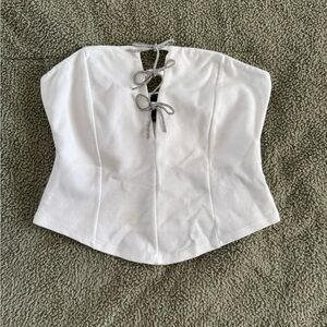 Elegant White Corset Top